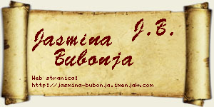 Jasmina Bubonja vizit kartica
